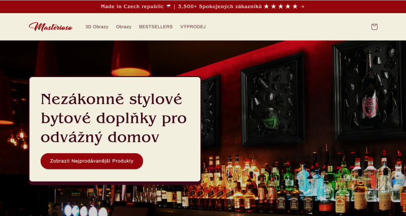 E-shop Masterioso.com + skladové zásoby